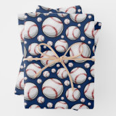Baseball-Sportmuster Geschenkpapier Set (Beispiel)