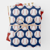 Baseball-Sportmuster Geschenkpapier Set (Beispiel)