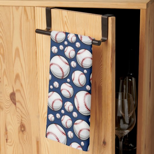 Baseball-Sportmuster Geschirrtuch (Drittel gefaltet)
