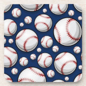 Baseball-Sportmuster Getränkeuntersetzer (Vorderseite)