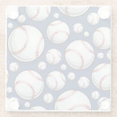 Baseball-Sportmuster Glasuntersetzer (Rückseite)