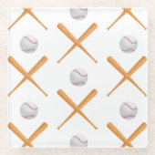 Baseball-Sportmuster Glasuntersetzer (Vorderseite)