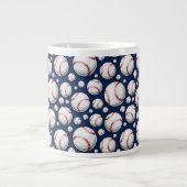 Baseball-Sportmuster Jumbo-Tasse (Vorderseite)