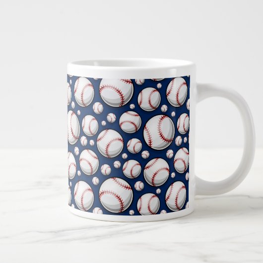 Baseball-Sportmuster Jumbo-Tasse (Rechts)