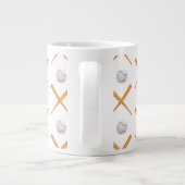 Baseball-Sportmuster Jumbo-Tasse (Rückseite)