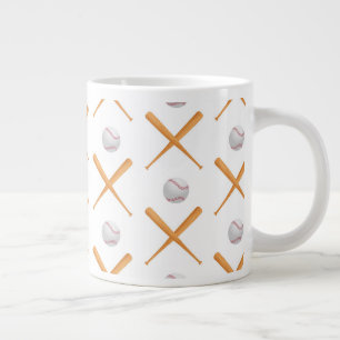 Baseball-Sportmuster Jumbo-Tasse