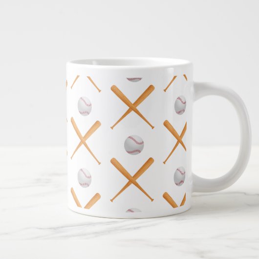 Baseball-Sportmuster Jumbo-Tasse (Rechts)