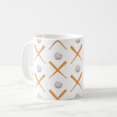 Baseball-Sportmuster Kaffeetasse (Vorderseite Links)
