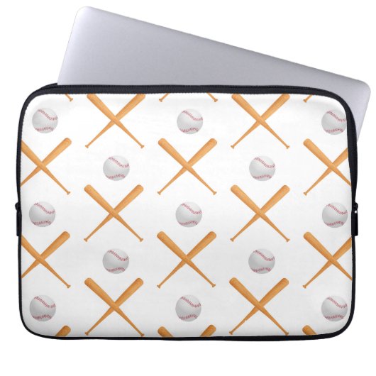 Baseball-Sportmuster Laptopschutzhülle (Vorderseite)