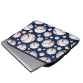 Baseball-Sportmuster Laptopschutzhülle (Vorne Knopf)