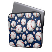 Baseball-Sportmuster Laptopschutzhülle (Vorderseite Links)