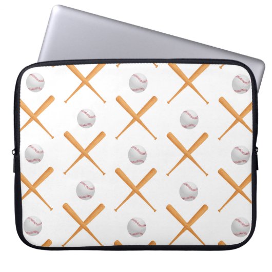 Baseball-Sportmuster Laptopschutzhülle (Vorderseite)