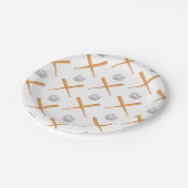 Baseball-Sportmuster Pappteller (Schrägansicht)