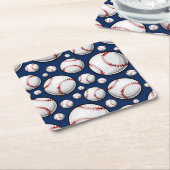 Baseball-Sportmuster Rechteckiger Pappuntersetzer (angewinkelt)