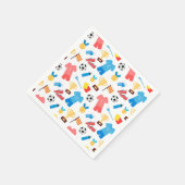 Baseball-Sportmuster Serviette (Ecke)
