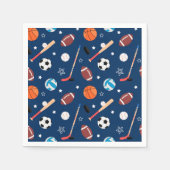 Baseball-Sportmuster Serviette (Vorderseite)