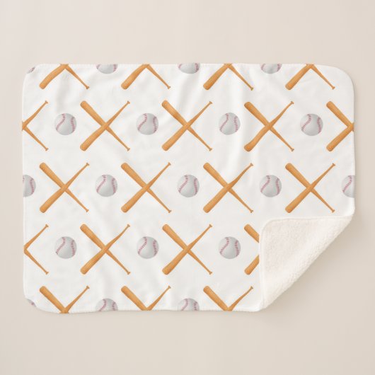 Baseball-Sportmuster Sherpadecke (Vorderseite (Horizontal))