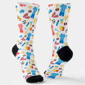 Baseball-Sportmuster  Socken (Gewinkelt)