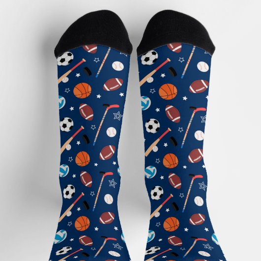 Baseball-Sportmuster  Socken (Oben)