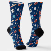 Baseball-Sportmuster  Socken (Gewinkelt)