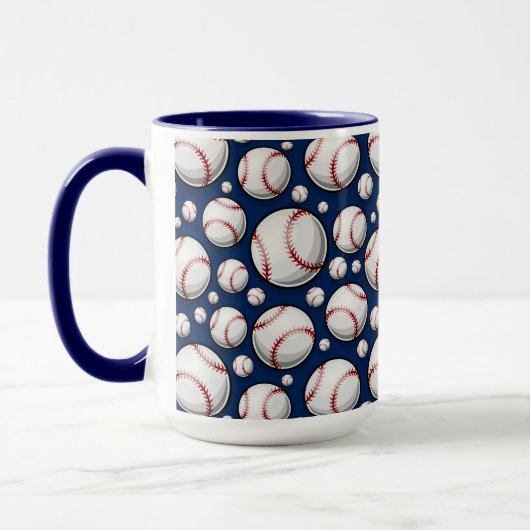 Baseball-Sportmuster Tasse (Links)