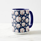 Baseball-Sportmuster Tasse (VorderseiteRechts)