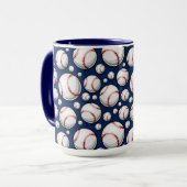 Baseball-Sportmuster Tasse (Vorderseite Links)