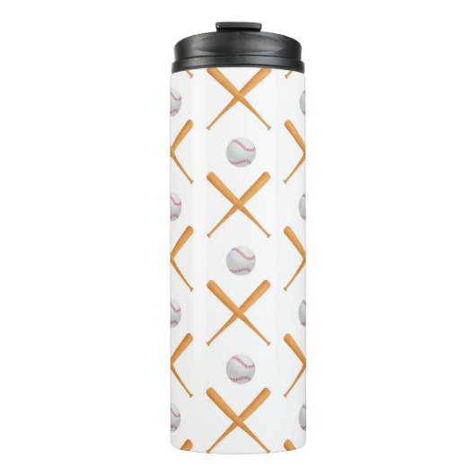 Baseball-Sportmuster Thermosbecher (Vorderseite)