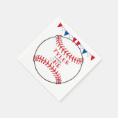 Baseball Sports 1. Geburtstag Party Serviette (Ecke)