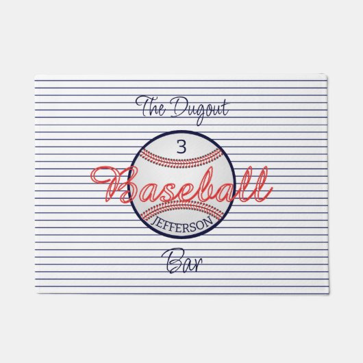 Baseball Sports Bar Fußmatte (Vorderseite)