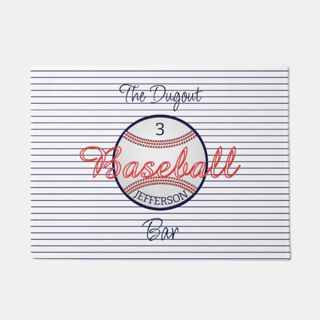 Baseball Sports Bar Fußmatte (Vorderseite)