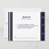 Baseball Sports Bar Mitzvah UAWG Custom-Logo RSVP Karte (Vorderseite)