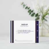 Baseball Sports Bar Mitzvah UAWG Custom-Logo RSVP Karte (Stehend Vorderseite)