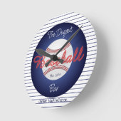 Baseball Sports Bar Sign Wall Clock Runde Wanduhr (Winkel)