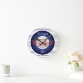 Baseball Sports Bar Sign Wall Clock Runde Wanduhr (Zuhause)