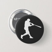 Baseball Sports Batter Custom Cut Button (Vorne & Hinten)