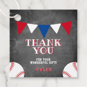 Baseball Sports Chalkboard Kinder Vielen Dank Geschenkanhänger (Vorderseite)