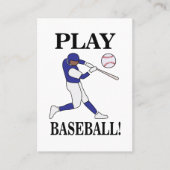 Baseball Sports Coach Player Visitenkarte (Vorderseite)