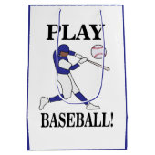 Baseball Sports Coach Spieler Geburtstag Mittlere Geschenktüte (Rückseite)