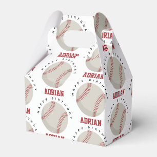 Baseball Sports Geburtstagsparty Individuelle Name Geschenkschachtel