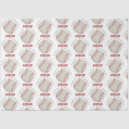 Baseball Sports Geburtstagsparty Individuelle Name Seidenpapier