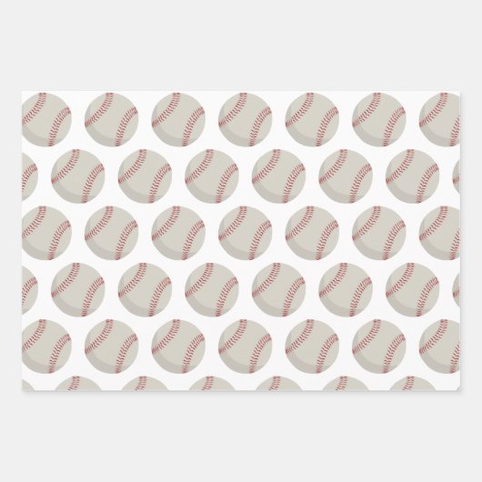 Baseball Sports Geschenkpapier Set (Vorderseite)