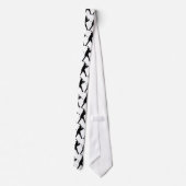 BaseBall Sports-Krawatte Schwarz-weiß Krawatte (Rückseite)