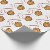 Baseball Sports Little Rookie Boy Baby Dusche Geschenkpapier (Ecke)