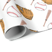 Baseball Sports Little Rookie Boy Baby Dusche Geschenkpapier (Rolleneckpunkt)