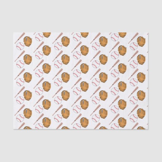 Baseball Sports Little Rookie Boy Baby Dusche Seidenpapier (Vorderseite)