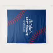 Baseball Sports Navy Blue Baby Duschseiten Wandteppich (Vorderseite (Horizontal))