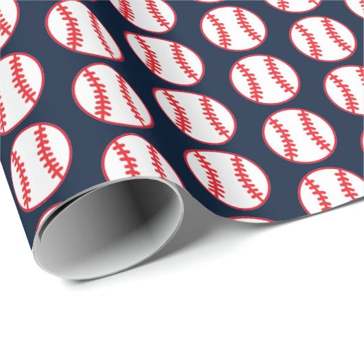 Baseball Sports Party Geschenkpapier (Rolleneckpunkt)