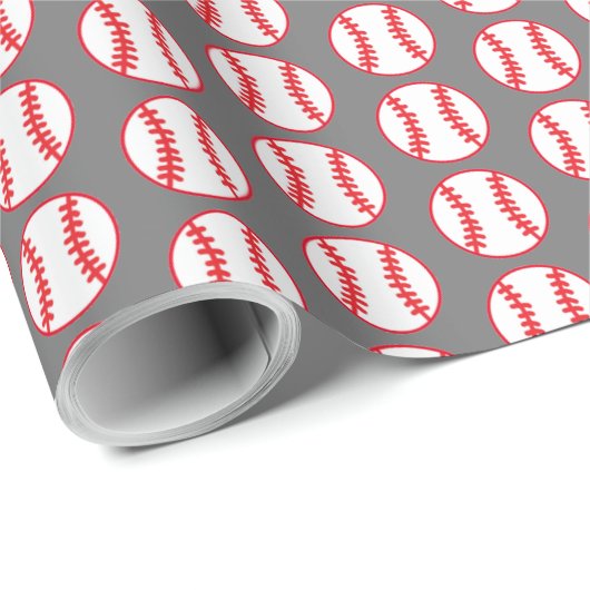 Baseball Sports Party Geschenkpapier (Rolleneckpunkt)