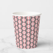 Baseball Sports Party Paper Cups Pappbecher (Rückseite)